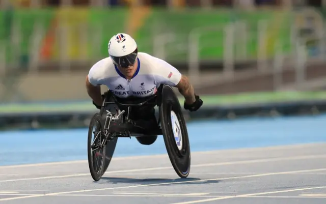 David Weir on the track in Rio