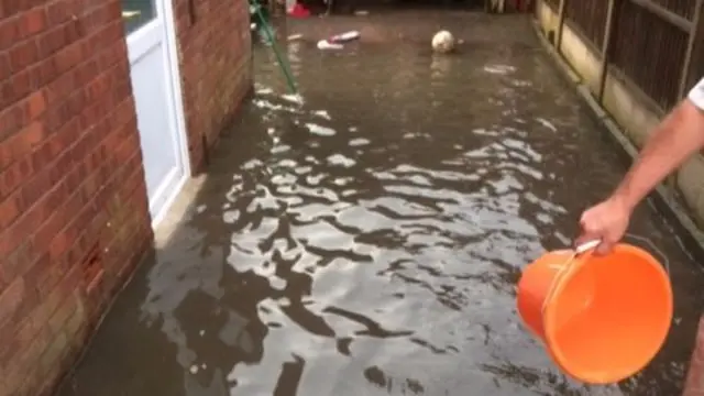 Flash flooding at Baddeley Green