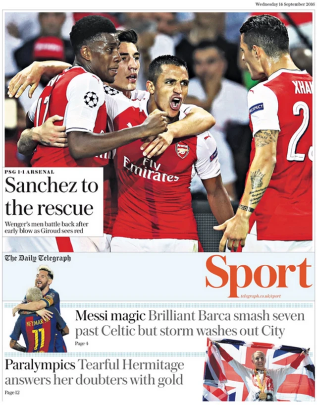 Daily Telegraph back page