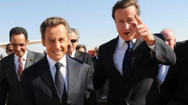 Nicolas Sarkozy and David Cameron