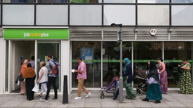 Queue at job centre