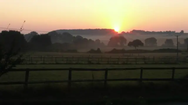 Sunrise over Great Finborough