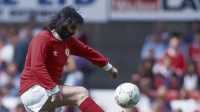George Best controls the ball