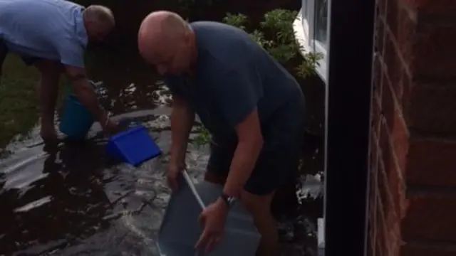 Flash flooding at Baddeley Green