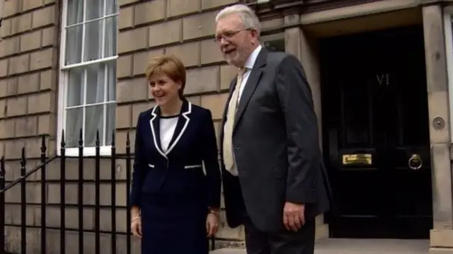 Nicola Sturgeon and Mike Russell