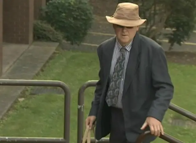 Jonathan Theobald arriving at court