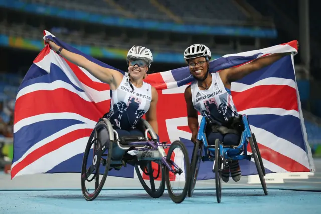 Hannah Cockroft and Kare Adenegan