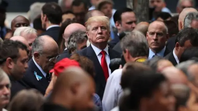 Donald Trump in crowd of people