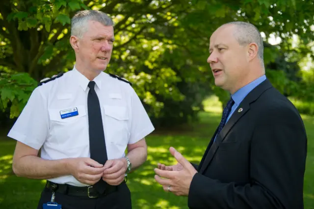 Stephen Mold with Chief Constable Simon Edens