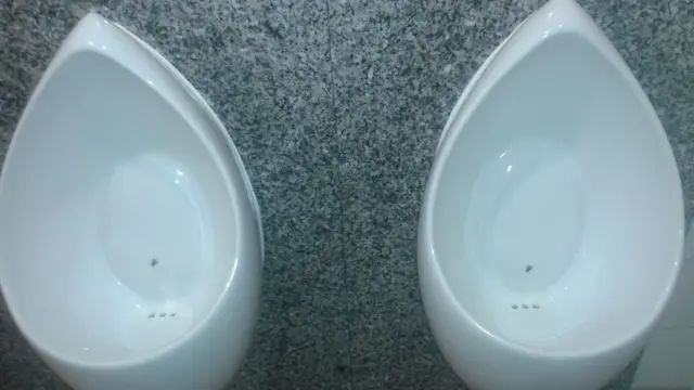 Flues in a urinal