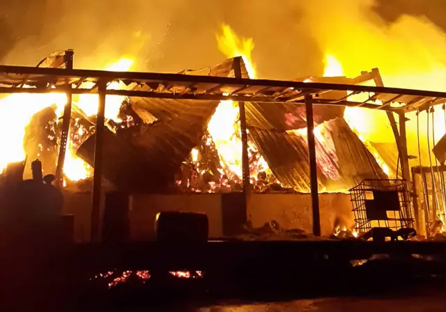 Barn fire