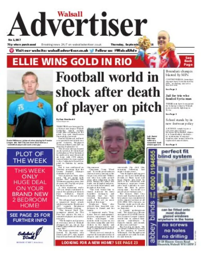 Walsall Advertiser front page