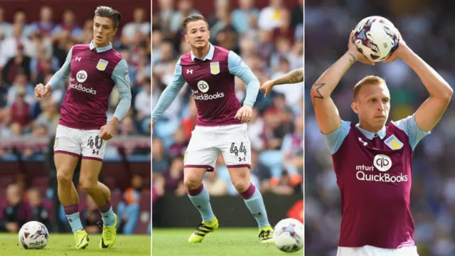 Jack Grealish, Ross McCormack and Ritchie De Laet