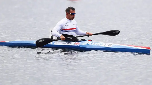 Ian Marsden in canoe