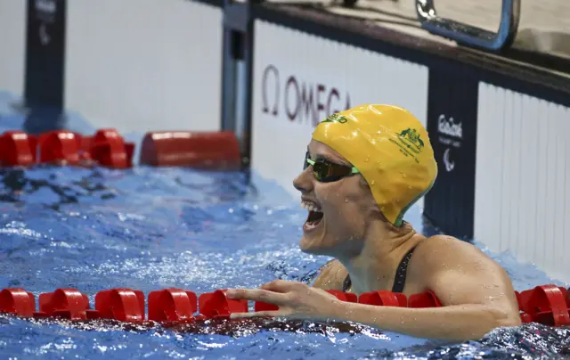 Ellie Cole of Australia set a new Paralympic record
