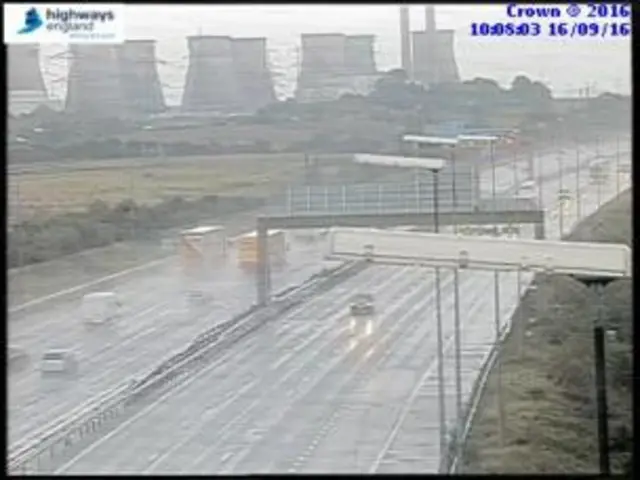 Damp motorway