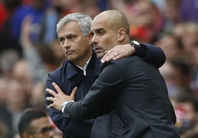 Jose Mourinho (left) and Pep Guardiola