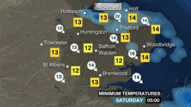 Overnight weather map