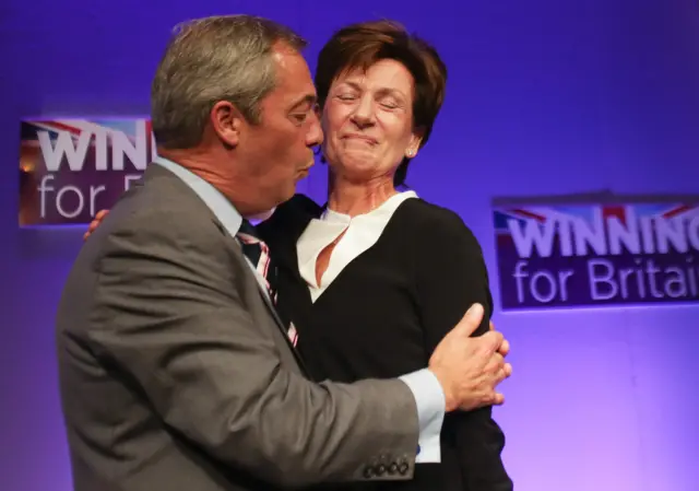 Nigel Farage and Diane James