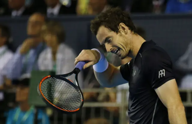 Andy Murray looking exhausted