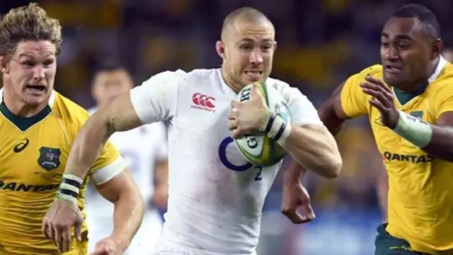 Mike Brown in action for England