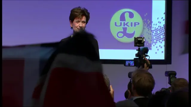 Diane James applauded after acceptance speech