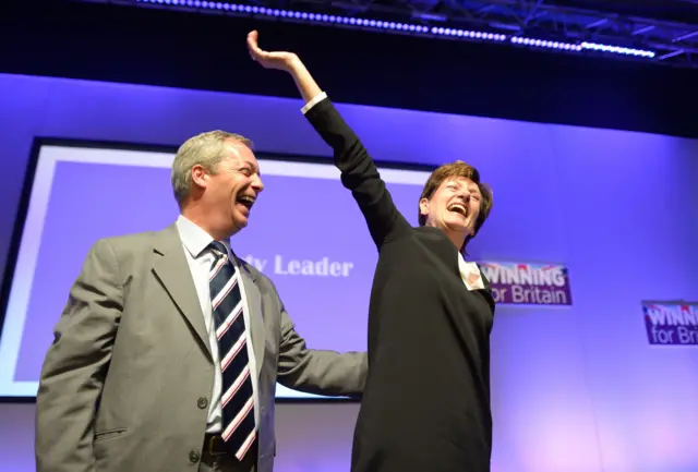 Nigel Farage and Diane James