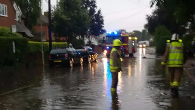 Firefighters in Cholsey