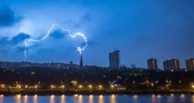 Lightning in Newcastle