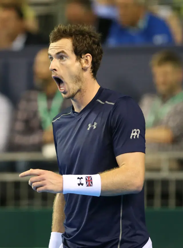 Andy Murray looking shocked