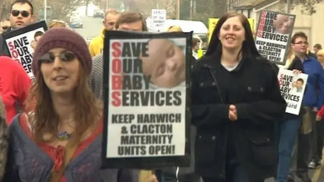 Campaign two years ago to save the birthing units in Clacton and Harwich