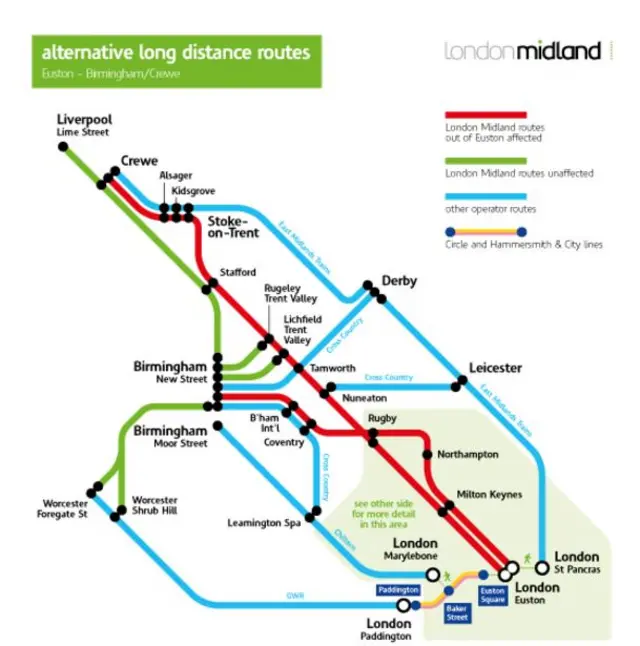 Rail route map