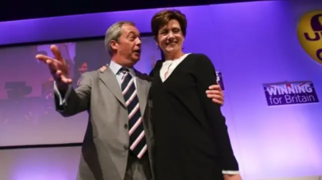 Nigel Farage and Diane James