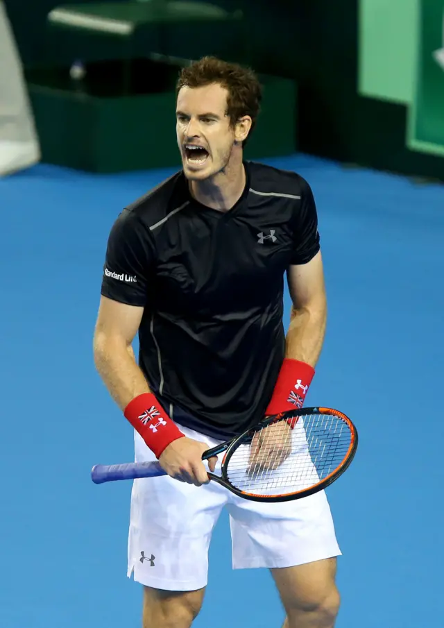 Andy Murray shouts