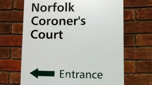 Sign showing entrance to the coroner's court