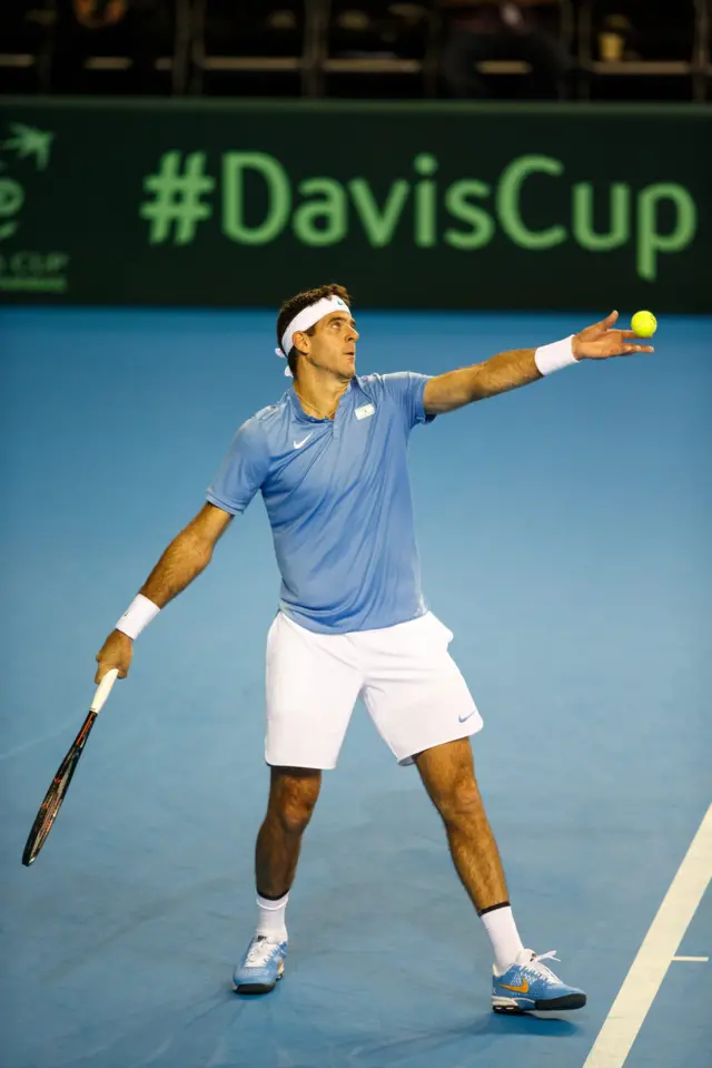 Del Potro serves