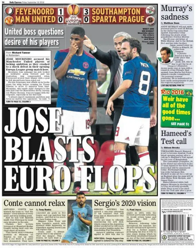 Express back page 16 September