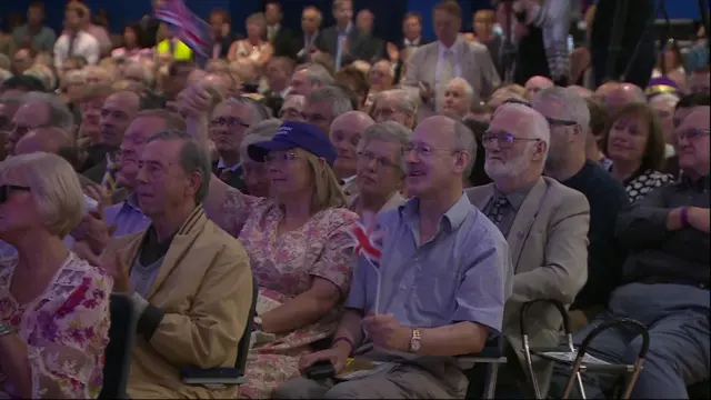 UKIP activists listen to Nigel Farage