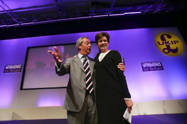 Nigel Farage and Diane James