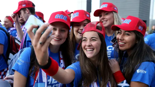 British fans in Glasgow