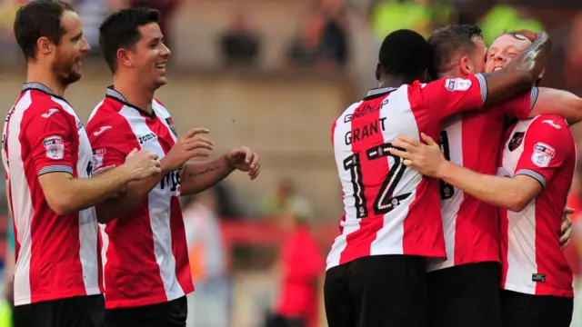 Exeter City celebrate