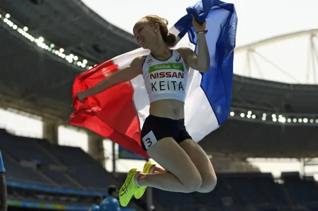 Nantenin Keita celebrates