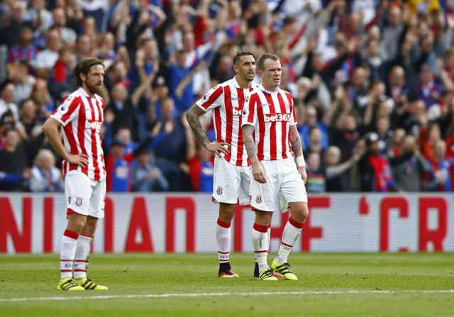 Stoke players looking dejected