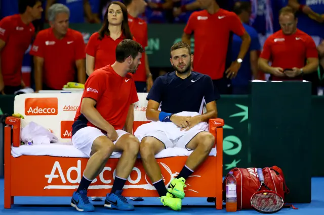 Dan Evans looks dejected