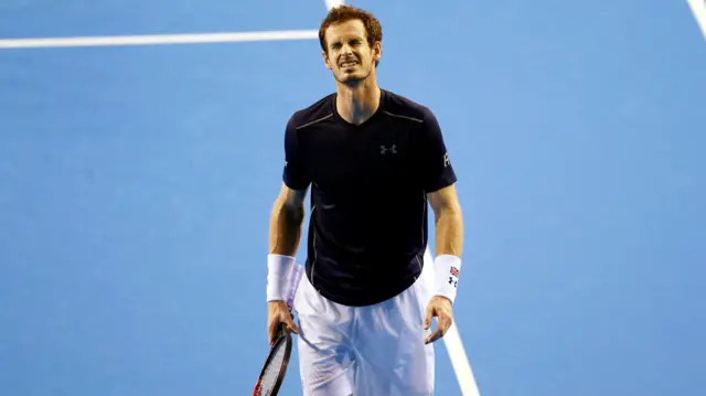 Andy Murray looks dejected