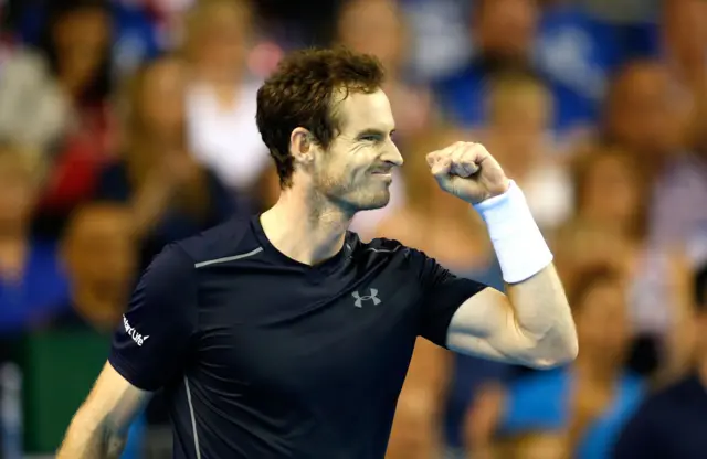 Andy Murray celebrates