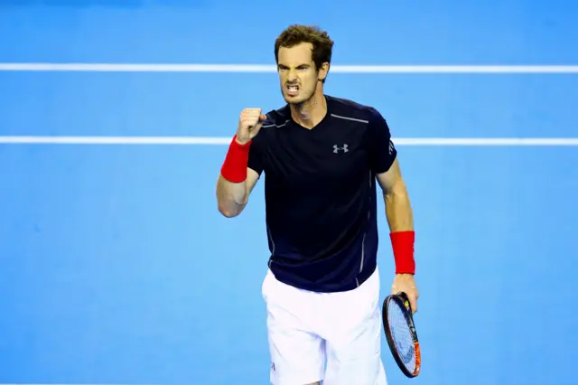 Andy Murray celebrates