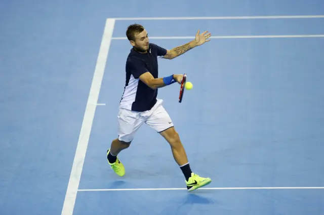 Dan Evans in action