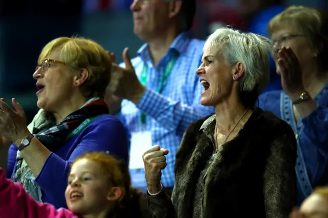 Judy Murray celebrates