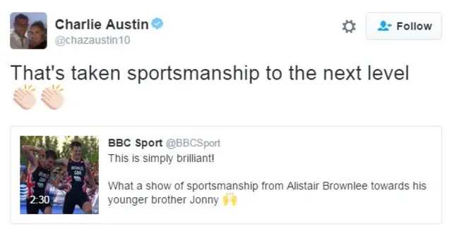 Charlie Austin's tweet